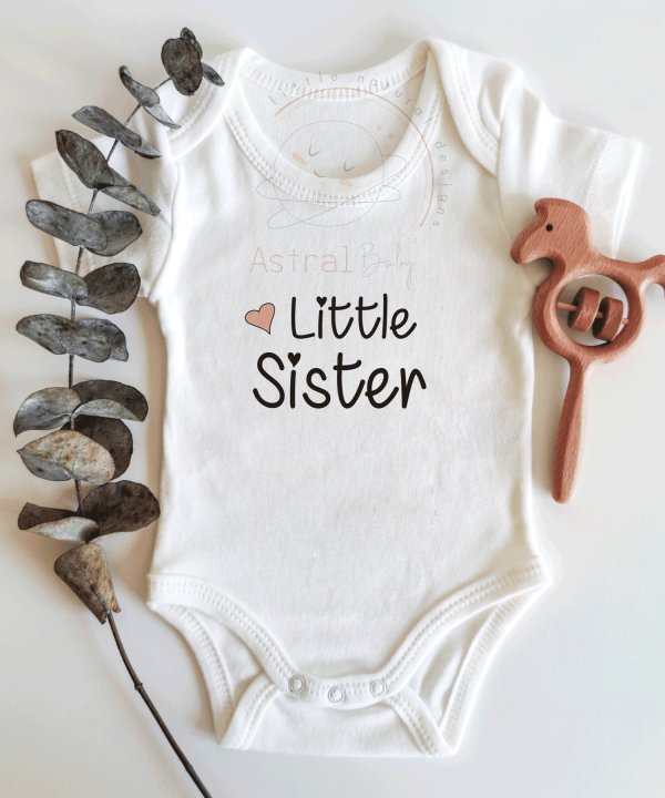 Little Sister Yazılı Kısa / Uzun Kol Çıtçıtlı Bebek Body