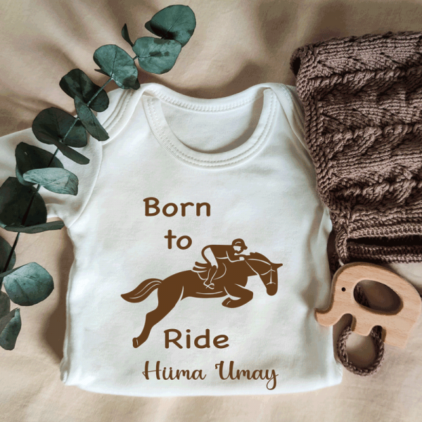 Born to Ride Kısa / Uzun Kol Çıtçıtlı Bebek Body