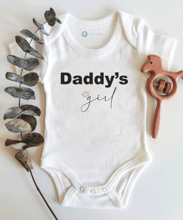 Daddy's Girl Yazılı Babalar Günü Kısa / Uzun Kol Çıtçıtlı Bebek Body