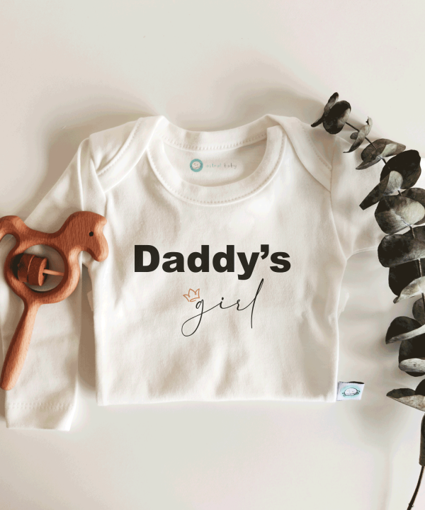 Daddy's Girl Babalar Günü Kısa / Uzun Kol Çıtçıtlı Bebek Body