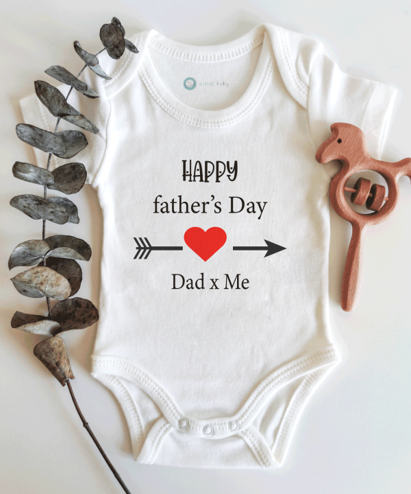 Happy Father's Day Kısa / Uzun Kol Çıtçıtlı Bebek Body