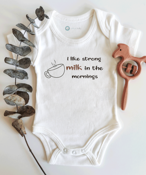 I Like Strong Milk Kısa / Uzun Kol Çıtçıtlı Bebek Body