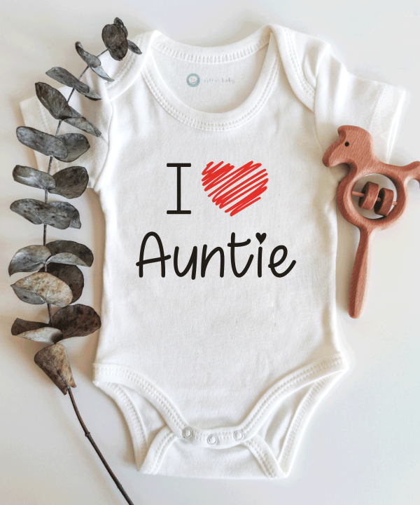 I Love Auntie Kısa / Uzun Kol Çıtçıtlı Bebek Body