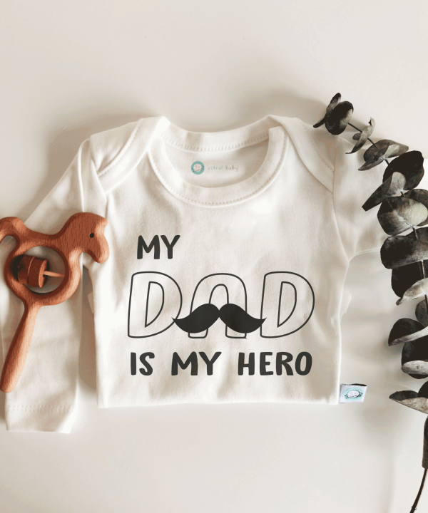 My Dad is My Hero Kısa / Uzun Kol Çıtçıtlı Bebek Body