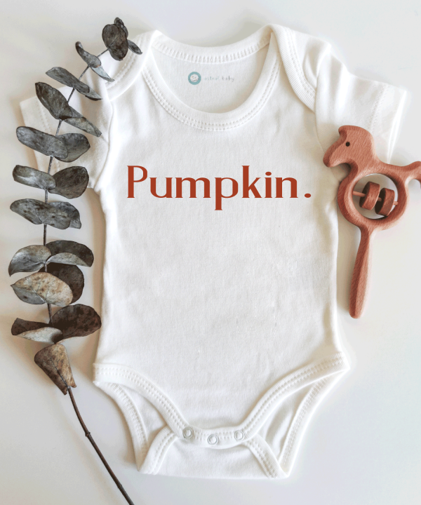 Pumpkin Yazılı Kısa / Uzun Kol Çıtçıtlı Bebek Body