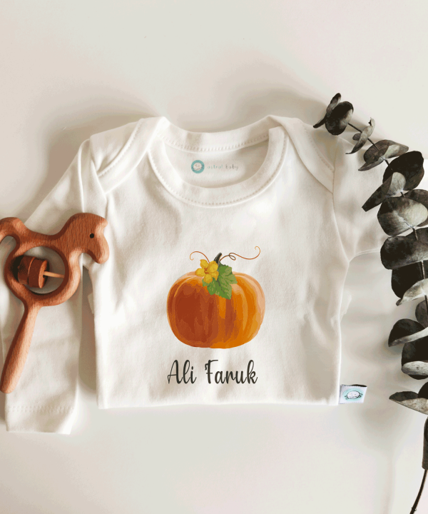 Pumpkin İsimli Kısa / Uzun Kol Çıtçıtlı Bebek Body