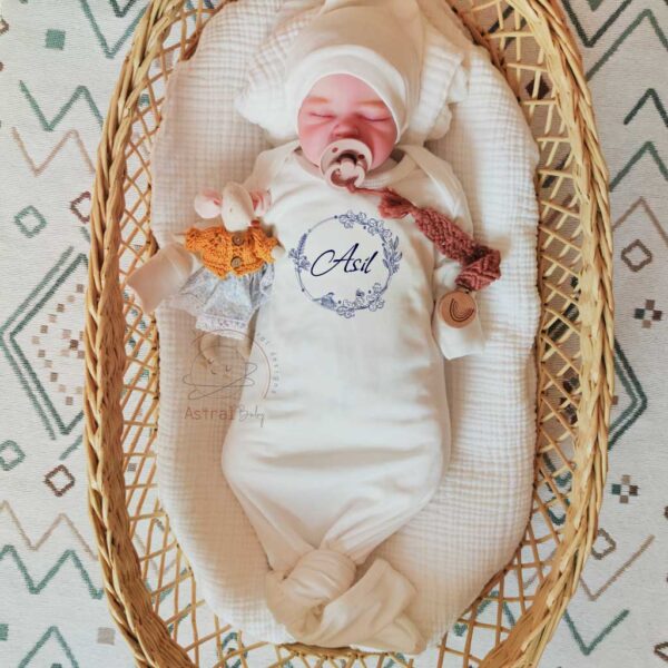 Victorian Erkek Bebek Desenli Kişiye Özel Düğümlü Uyku Tulumu